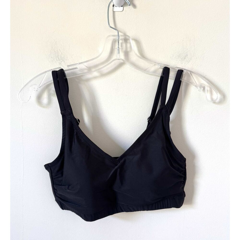 Universal Standard Padded No Wire Adjustable Bathing Suit Top Black 6-8 NEW